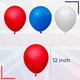 Red, White, Blue & Union Jack Latex Balloons