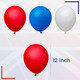 Red, White & Blue Latex Balloons