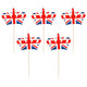 30pcs Union Jack Crown Toothpicks