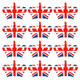 30pcs Union Jack Crown Toothpicks