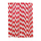 Red & White Striped Biodegradable Paper Straws