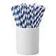 Blue & White Biodegradable Paper Straws