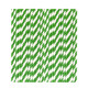 Green & White Biodegradable Paper Straws