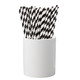 Black & White Biodegradable Paper Straws