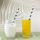 Black & White Biodegradable Paper Straws