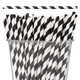 Black & White Biodegradable Paper Straws