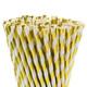 Gold & White Biodegradable Paper Straws