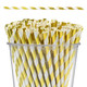 Gold & White Biodegradable Paper Straws