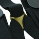 Black Braces for Troursers with Button Hole - 25mm