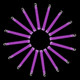 6" Premium Neon Glow Sticks - Purple - 25pcs