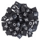 Black Wooden Alphabet Tiles with Scores - 100pcs