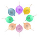 Large Printed Punch Balloons with Elastic Band - Mixed Colours (5pcs)