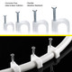 White Cable Holder Clips