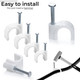 White Cable Holder Clips