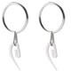 White Plastic Curtain Hooks - 50pcs