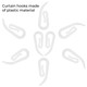 White Plastic Curtain Hooks - 50pcs