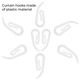 White Plastic Curtain Hooks - 50pcs