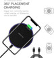 Fast Wireless Charger Pad For Apple iPhone 15 & Samsung