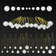 18pcs Mixed Sizes Pearl Hair Gold Pins