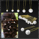 18pcs Mixed Sizes Pearl Hair Gold Pins