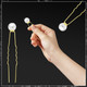 18pcs Mixed Sizes Pearl Hair Gold Pins