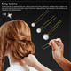 18pcs Mixed Sizes Pearl Hair Gold Pins