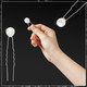 18pcs Mixed Sizes Pearl Head Silver Hair Pins