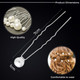 18pcs Mixed Sizes Pearl Head Silver Hair Pins