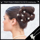 Vintage Pearl and Crystal Flower Bridal Hair Pins
