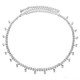 Silver Rhinestone Drop Diamante Belt
