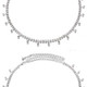Silver Rhinestone Drop Diamante Belt