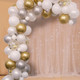 5m Latex Balloon Arch Kit - Clear, Gold, 163pcs