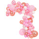 5m Latex Balloon Arch Kit - Baby Pink, White, 163pcs