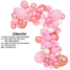 5m Latex Balloon Arch Kit - Baby Pink, White, 163pcs
