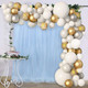 121pc Balloon Arch Kit - Metallic Silver, Champagne Gold, Plain White & Gold Confetti Balloon Set