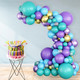 173pc Balloon Arch Kit - Purple, Tiffany Blue with Metallic Gold, Metallic Purple & Metallic Tiffany Blue Balloon Set