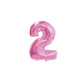 Large Foil Number Air-fill and Helium Balloons (0-9) - Pink