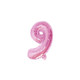 Large Foil Number Air-fill and Helium Balloons (0-9) - Pink