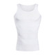 Men Slimming Vest Body Shaper Slim Chest Belly Waist Boobs Compression Shirt White - 1pc