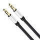 1M Pro Black 3.5Mm Jack Male To Male Stereo Audio Cable Lead Gold Aux Headphone - 1pc