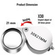 30X Jewelers Loupe Magnifier Jewelry Coin Loop Magnifying Glass Eye Pocket - 1pc
