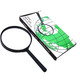 5x Magnification Black Plastic Pocket Magnifying Glass - 1pc