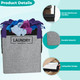 Portable Polyester 70L Collapsible Laundry Basket with Lid