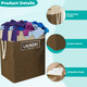 Portable Polyester 70L Collapsible Laundry Basket with Lid
