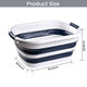 Foldable Plastic Oval Collapsible Laundry Basket