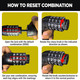 4-Digit Resettable Combination Codes Bike Chain Lock