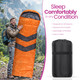 4 Season Sleeping Bag with Double Sided Zip, Hood String