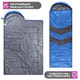 4 Season Sleeping Bag with Double Sided Zip, Hood String