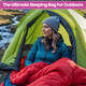 4 Season Sleeping Bag with Double Sided Zip, Hood String