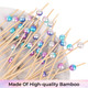 Rainbow Pearl Cocktail Bamboo Toothpicks